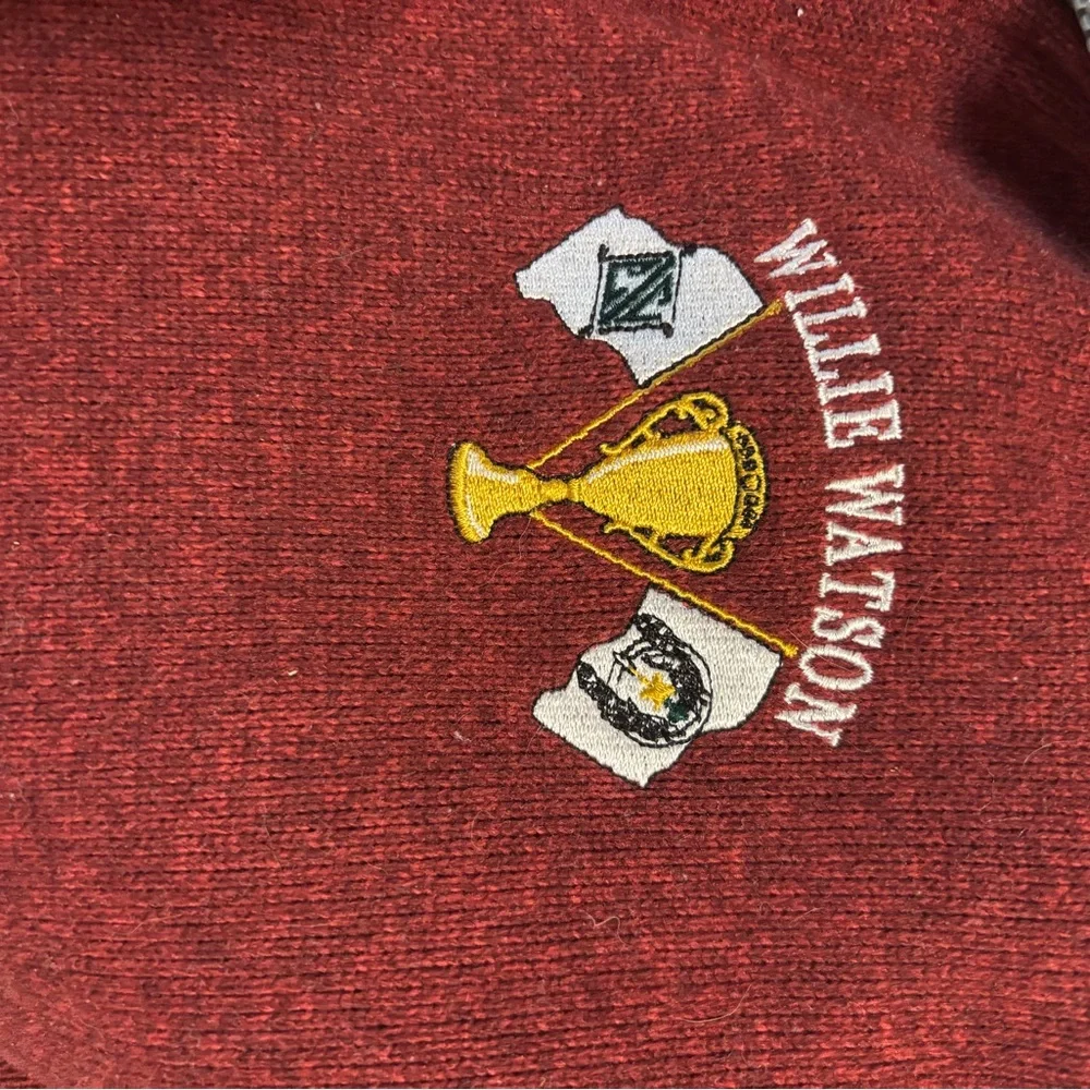 Peter Millar Burgundy Fleece Vest collaboration‎ with Willie Watson